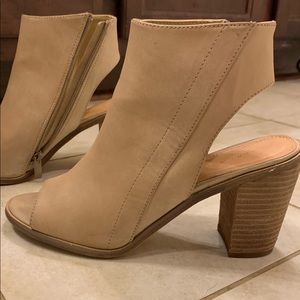Very Volatile Booties.  Open toe and heel.